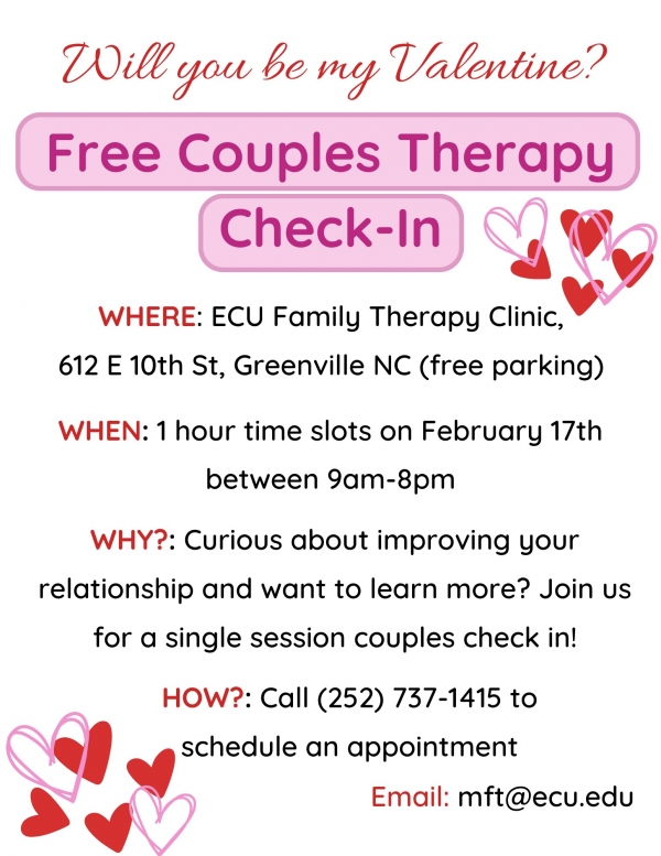 Opportunity for a Free Couples Therapy Check In